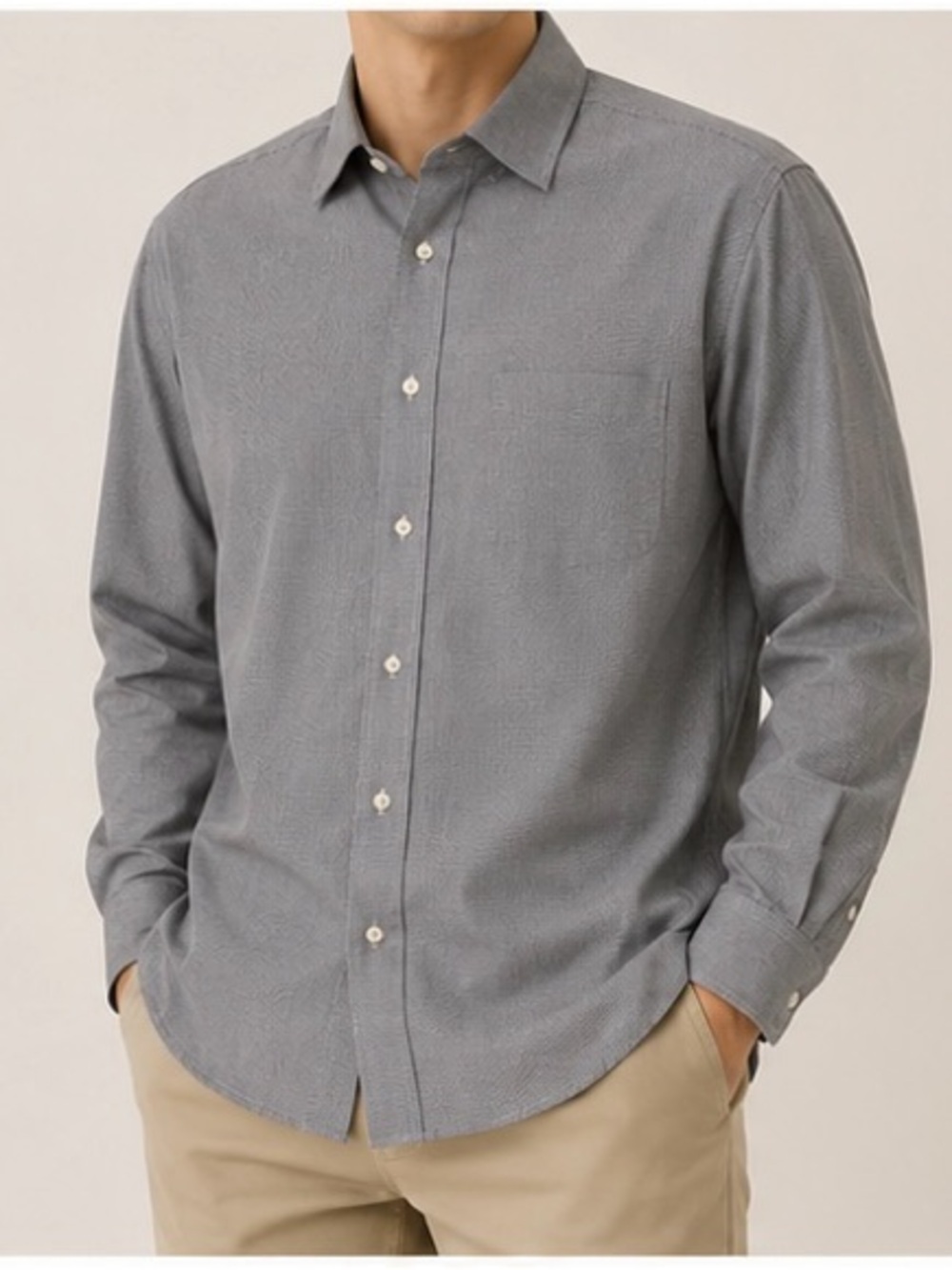 David Donahue Men's Light Blue Dress Shirt